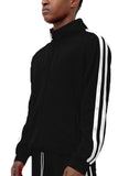 Men's Two Striped Long Sleeve Track Jacket | Zarnesh