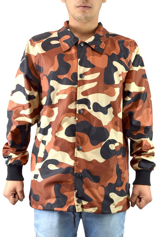 Men’s Weiv Camo Print Lightweight Casual Windbreaker Jacket | Zarnesh