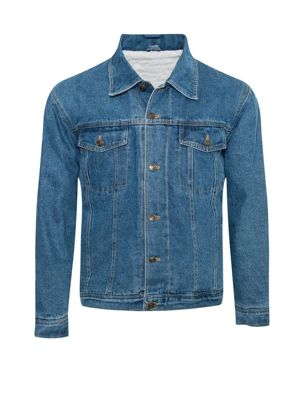 Men's Winter Sherpa Lined Denim Jacket | Zarnesh