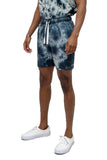 Men Cotton Tie Dye Elastic Waist Drawstring Welt Pockets Sweat Shorts Zarnesh