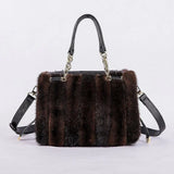 Mink Fur Luxury Crossbody Tote Bag | Zarnesh