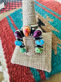Navajo Sterling Silver & Multi Stone Naja 8 Size Ring | Zarnesh