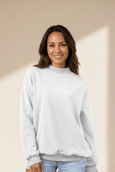 Oversized Mock Neck Reversible Sweatshirt | Zarnesh