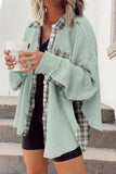 Patchwork Waffle Thermal Knit Shacket | Zarnesh
