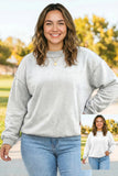 Plus Size Drop Shoulder Slouchy Sweatshirt | Zarnesh