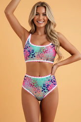 Ricrac Leopard High Waist Bikini Set | Zarnesh