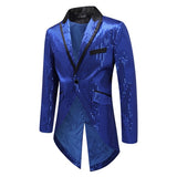Men’s Sequin Tailcoat Formal Long Back Tuxedo Blazer Jacket | Zarnesh