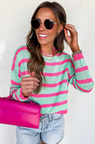 Women's Stripe Round Neck Sweater | Zarnesh