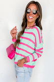 Women's Stripe Round Neck Sweater | Zarnesh