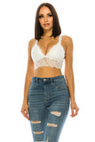 Women Soft High Quality Lace Crop Top Sexy Racerback Bralette Zarnesh