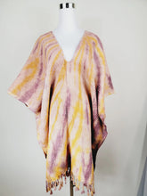 Tie-Dye Waffle Knit One Size Beach Cover-Up | Zarnesh