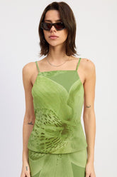 Tropical Sleeveless Open Back Maxi Dress | Zarnesh