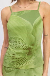 Tropical Sleeveless Open Back Maxi Dress | Zarnesh