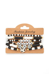 Unsex Love Soccer Stretch Fit Bracelet Set | Zarnesh