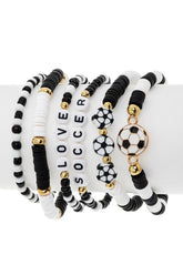Unsex Love Soccer Stretch Fit Bracelet Set | Zarnesh