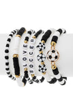 Unsex Love Soccer Stretch Fit Bracelet Set | Zarnesh