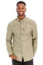 Weiv Men Casual Long Sleeve Button Down Front Faux Pocket Shirts Zarnesh