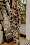 Wild Rose Mesh Asymmetrical Maxi Dress | Zarnesh