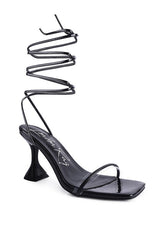 Womem Biten Berry Spool Heeled Lace Up Sandal | Zarnesh