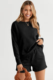 Women’s Adalyn Textured Long Sleeve Top and Drawstring | Zarnesh