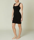 Women Bamboo Double U Neck Layred Sleeveless Tank Dress | Zarnesh