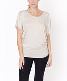 Women Bamboo SK Signature Dolman Sleeves U Neck Tunic Top Zarnesh
