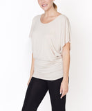 Women Bamboo SK Signature Dolman Sleeves U Neck Tunic Top Zarnesh