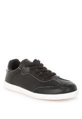 Women Bostonia Paneling Real Leather Lace Up Sneakers | Zarnesh