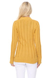 Women Cable Knitted Functional Button Pocket Cardigan Sweater  Zarnesh