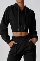 Women Casual Long Sleeve Zipper Loose Fit Hooded Sweater Shirt Zarnesh