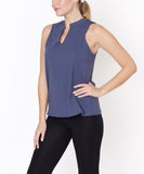 Women Classic V Cut Edge Sleeveless Cotton Jersey Top Zarnesh