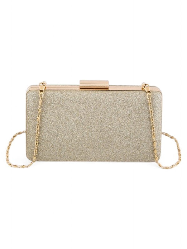 Women Compact Stylish Glittered Box Clutch Zarnesh