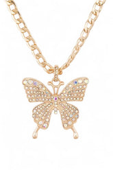 Women’s Crystal Butterfly Statement Necklace Set | Zarnesh