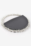 Women Crystal Handle Metallic Circle Clutch | Zarnesh - Zarnesh