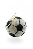 Women Crystal Pave Soccer Ball Pendant Shoulder Chain Clutch Zarnesh