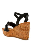 Women Emelda Cushion Chain Pin Buckle Wedges Sandal | Zarnesh