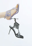 Women Fialka Diamante Rhinestones Square Toe Stiletto Sandals Zarnesh