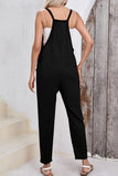 Women Harem Pants Sleeveless Side Pockets V Neck Jumpsuit Zarnesh