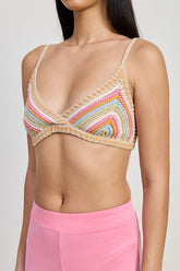 Women Imported Quality Perfect Fit Knitted Crochet Bralette Zarnesh