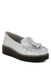 Women Larana Metallic Tassel Detail Loafers Zarnesh