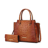 Women MKF Croc Embossed Handbag with Wallets| Zarnesh