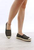 Women Manara Mesh Espadrille Woven Toe Cap Flat Heel Loafers Zarnesh