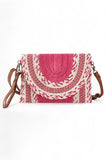 Women Mix Pattern Straw Summer Crossbody Swing Clutch Bag Zarnesh