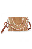 Women Mix Pattern Straw Summer Crossbody Swing Clutch Bag Zarnesh