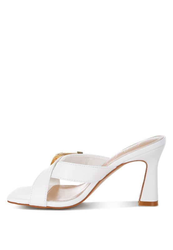 Women’s Mohaya Engraved Metallic Buckle Sandals | Zarnesh