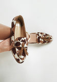 Women Moraug Cow Print Faux Suede Tassels Loafers | Zarnesh