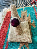 Women’s Navajo Silver & Purple Spiny Ring | Zarnesh