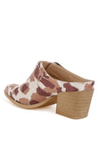 Women Nometa Cow Print Faux Suede Buckle Mules | Zarnesh