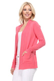 Women's Open Front Shrug Sweater Knit Cardigan | Zarnesh
