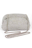 Womens Oversize Rhinestone Convertible Soft Clutch Bag| Zarnesh